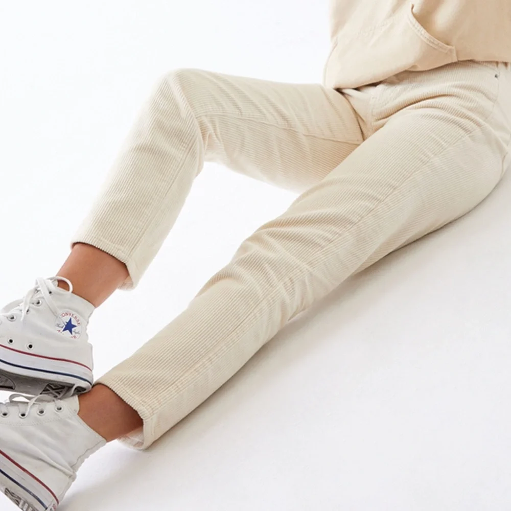 PacSun‎ Cream corduroy mom Jeans Sz 30 high rise